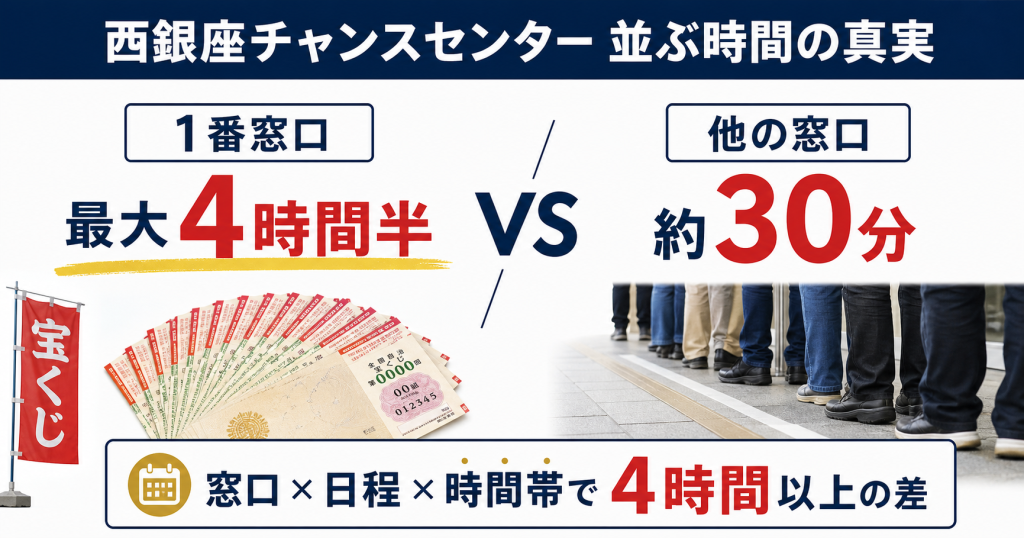 西銀座チャンスセンターの並ぶ時間と行き方|混雑回避3つの裏ワザ