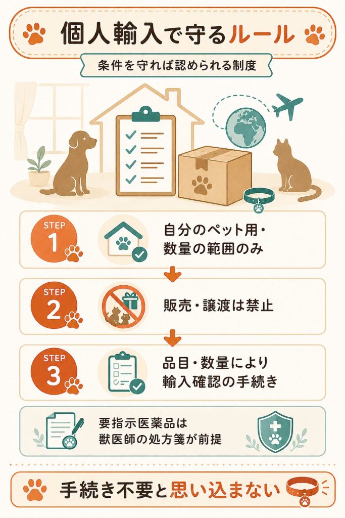 個人輸入で守るルールを示すフロー図