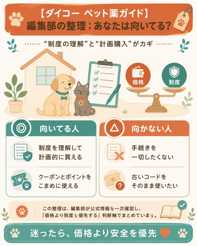 ペットくすりが向く人を整理した判断図