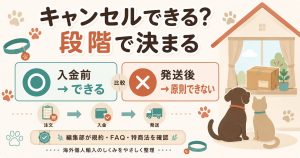 キャンセル可否を段階別に整理した図解