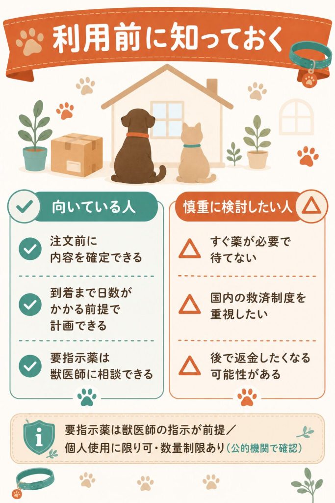 利用が向く人と慎重に検討する人の整理図